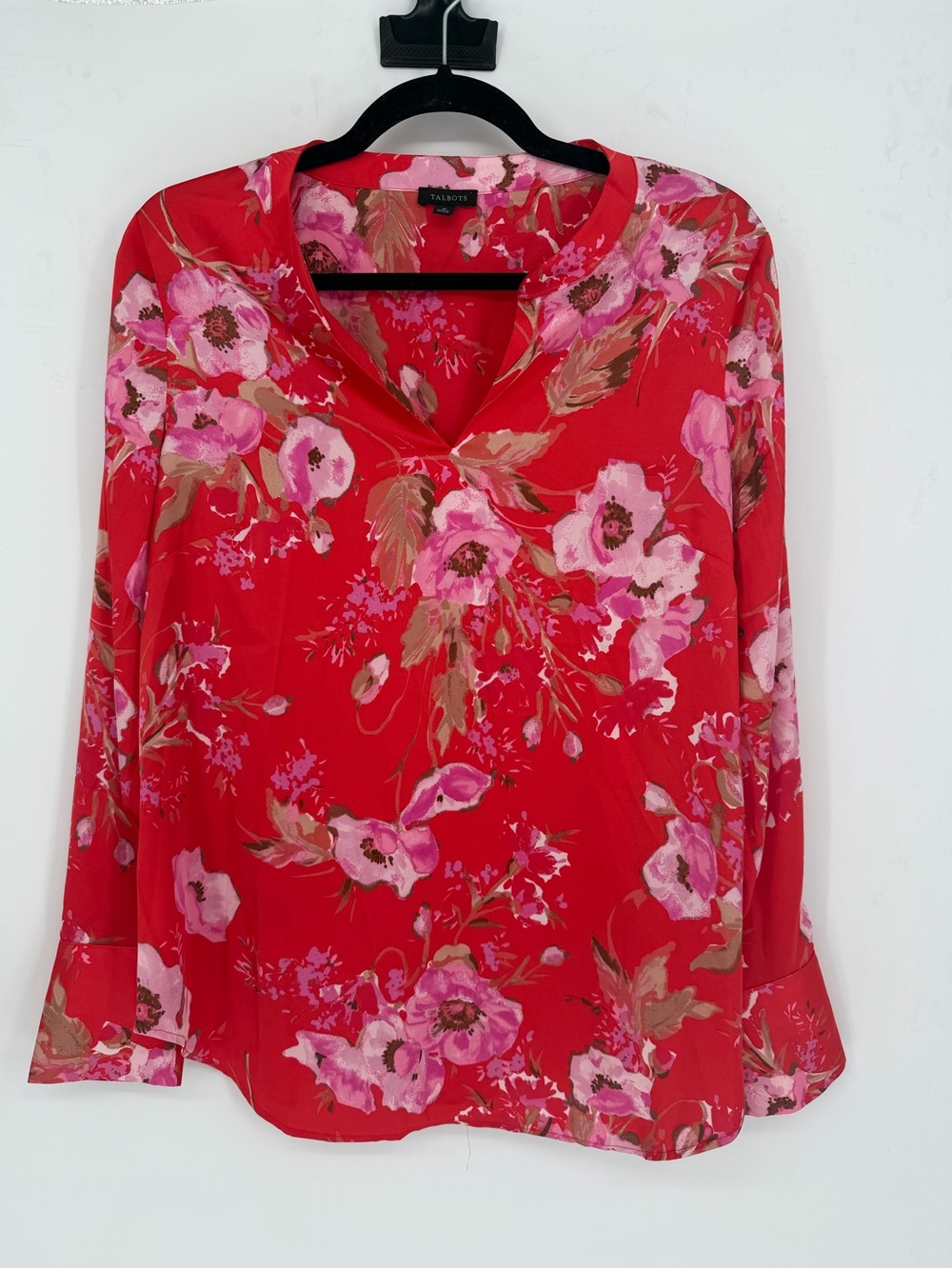 Talbots Floral Print Silky Soft Blouse